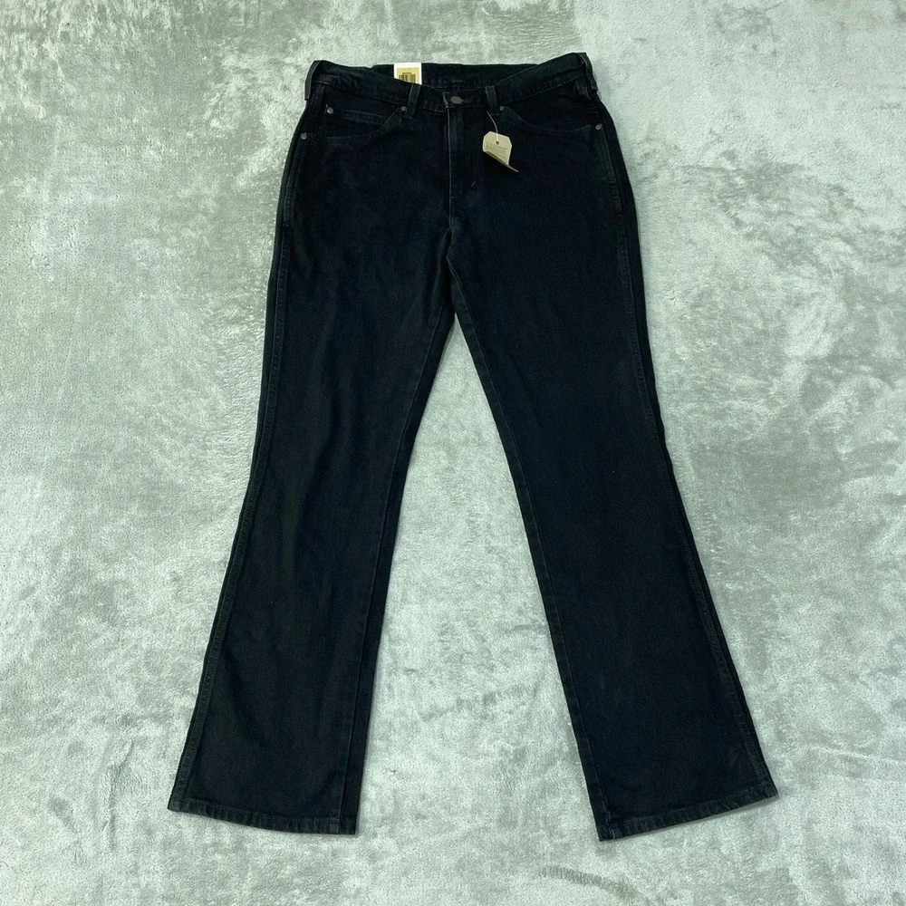 NWT Levis 537 Western Bootcut Jeans Men's 31x32 Black Stretch Denim Cowboy Pants